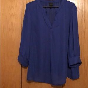 Size 1X Worthington blue blouse.